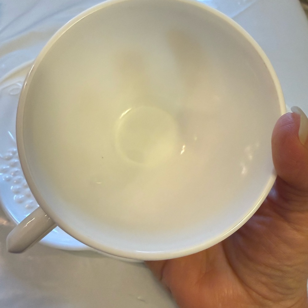 vintage Colony Harvest Grape milk glass snack set - Picture 5 of 8